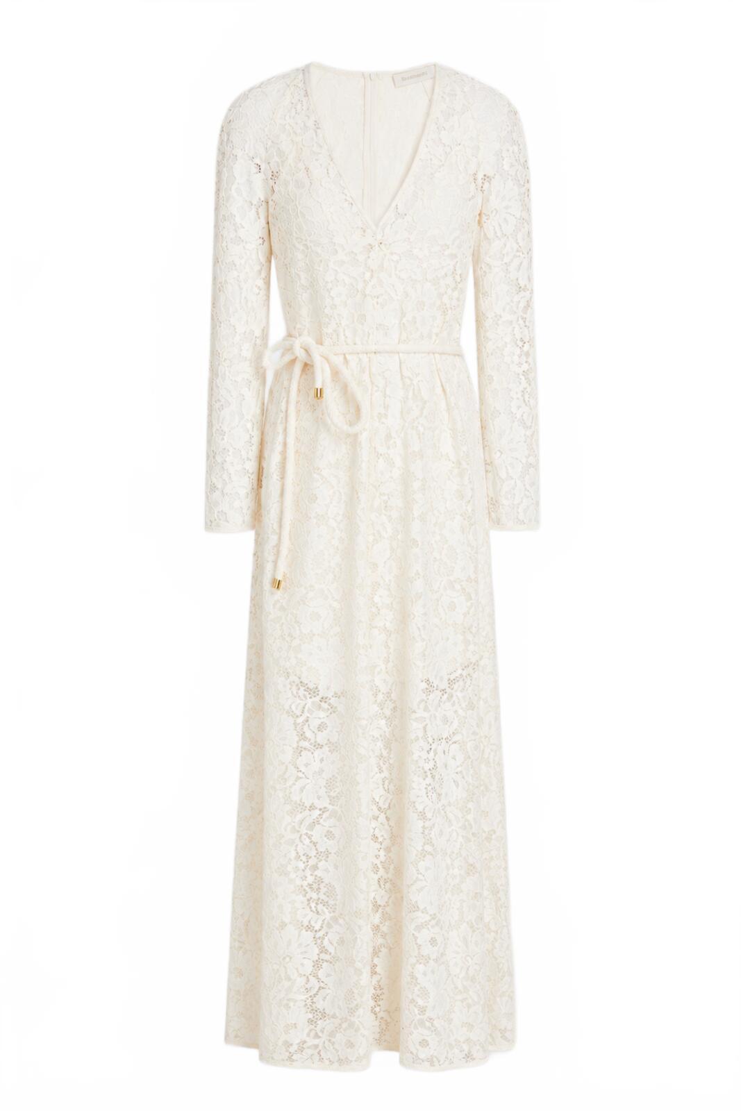 Zimmermann Zimmermann Matchmaker Lace Sheath Dress Cream Long Sleeve Size S US 4 | NWT - Vestir