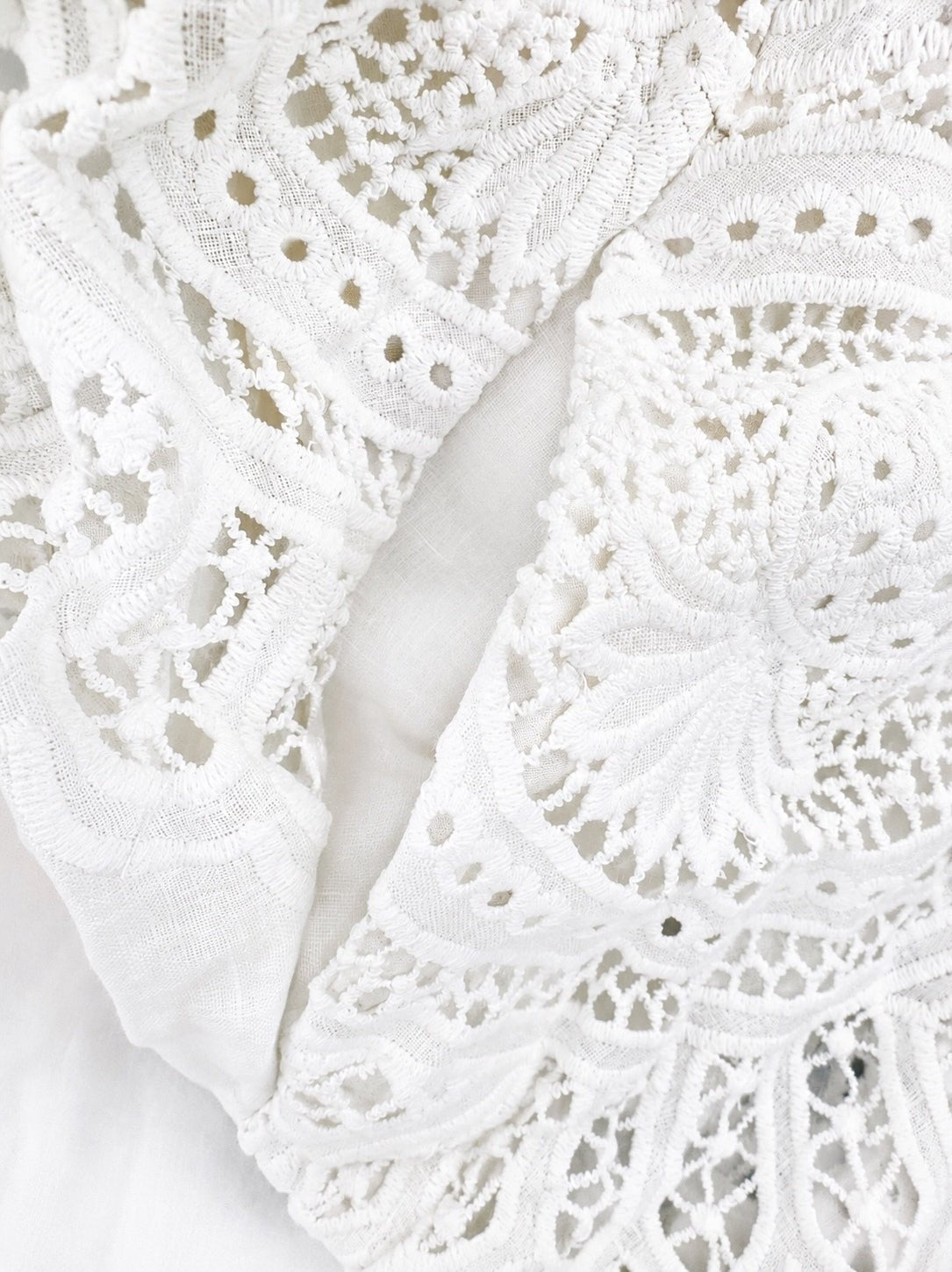 Zimmermann Zimmermann Vacay Lace Mini Dress White Linen Cutout Broderie Anglaise NWT AU 2 - Vestir