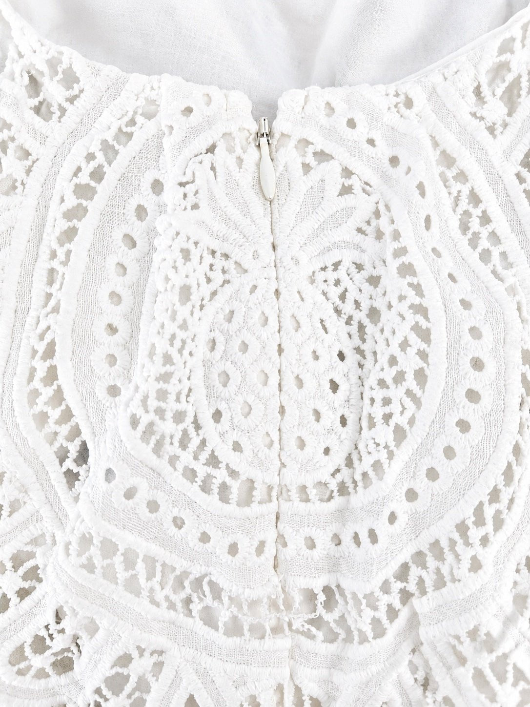 Zimmermann Zimmermann Vacay Lace Mini Dress White Linen Cutout Broderie Anglaise NWT AU 2 - Vestir