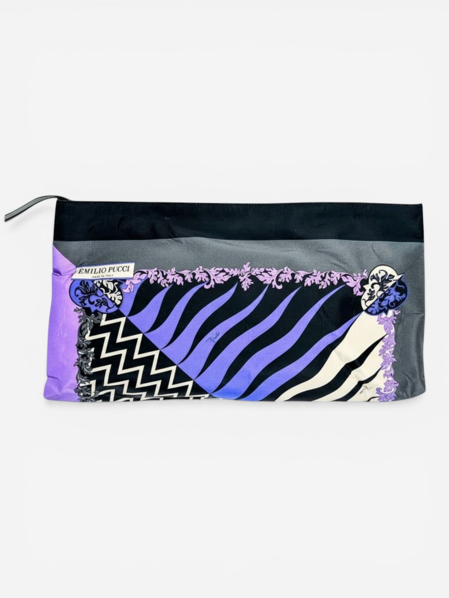 Emilio Pucci x Koché Limited Edition Purple Geometric Print Clutch – New