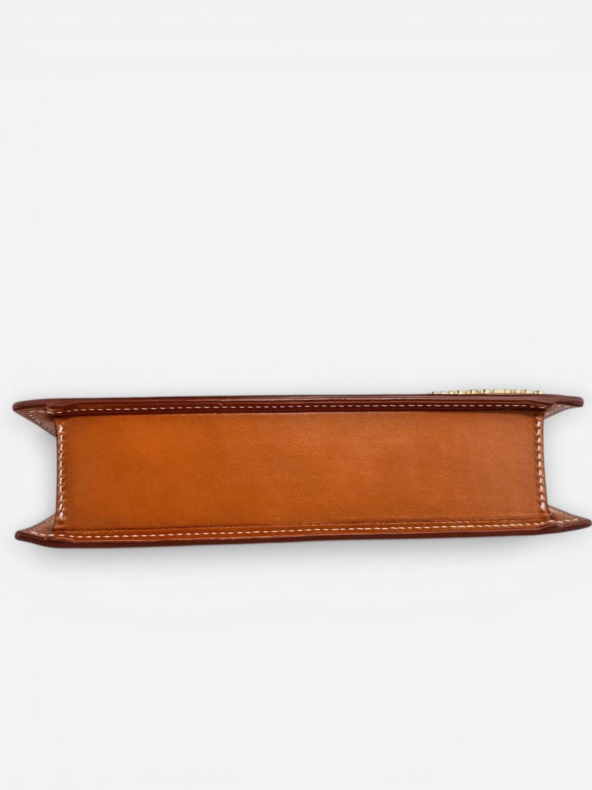 Jacquemus Le Chiquito Long Light Brown Calf Leather Top Handle Bag | New