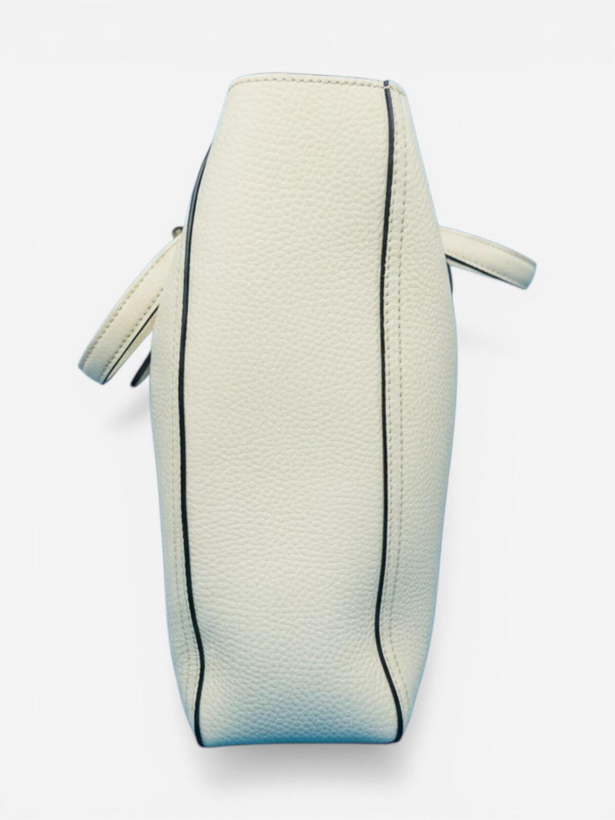 Gucci Dahlia Small Tote Mystic White Grained Calfskin Double G | New