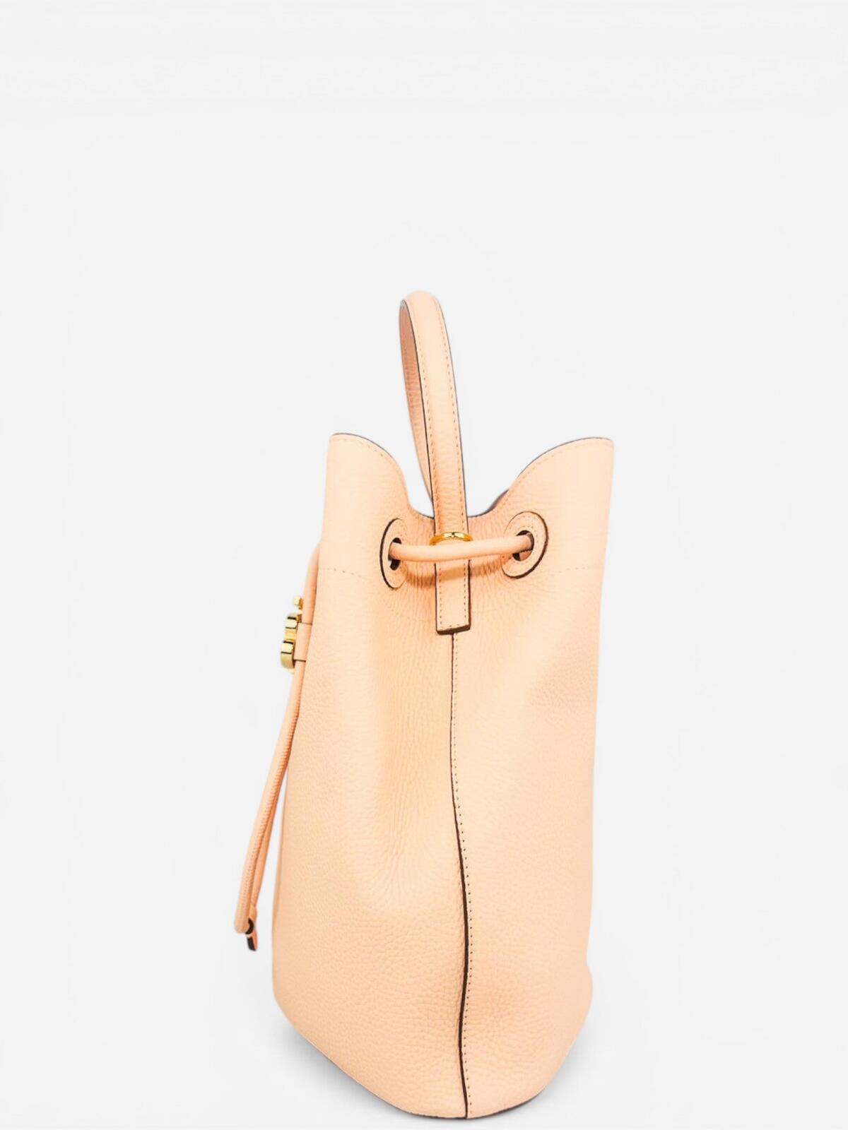 Burberry TB Bucket Bag Peach Pink | Grainy Leather | Gold Hardware | NWT