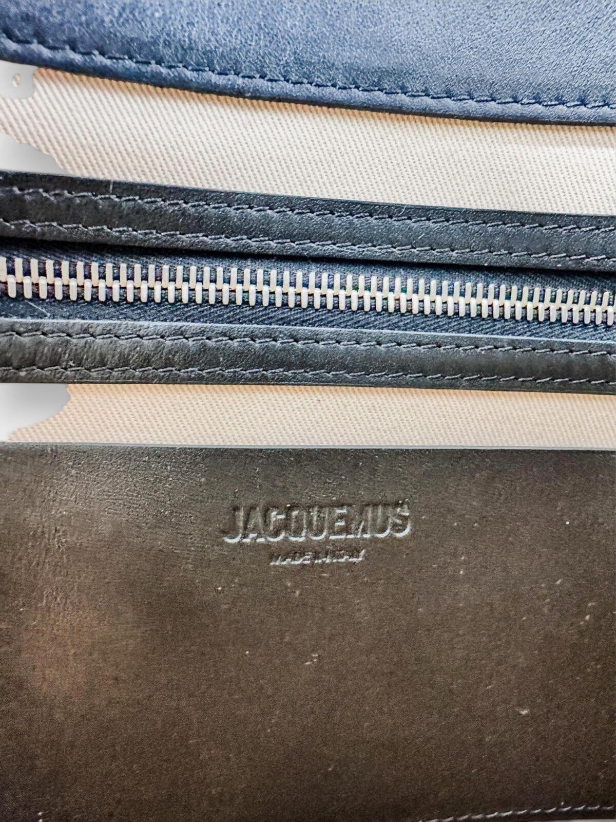Jacquemus Le Tourni Black Calf Leather Bucket Tote Knotted Handle | NWT
