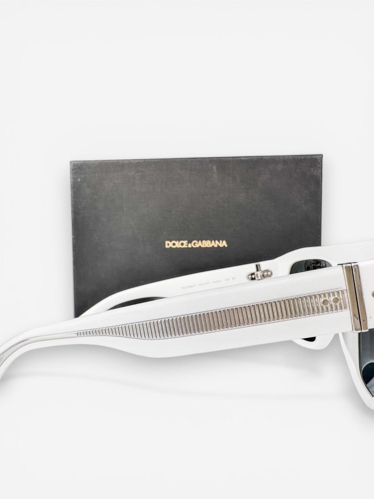 Dolce & Gabbana DG4398-F White Oversized Square Sunglasses Full Set NWT