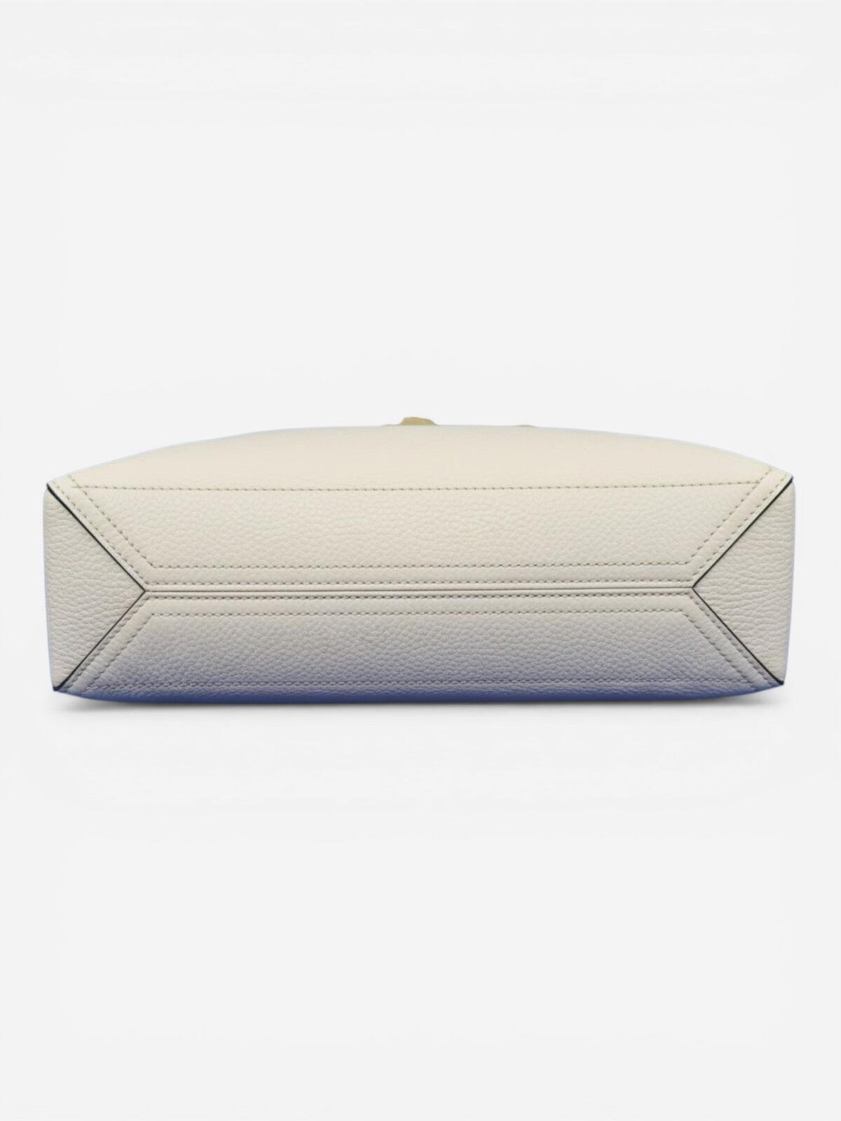 Gucci Dahlia Small Tote Mystic White Grained Calfskin Double G | New
