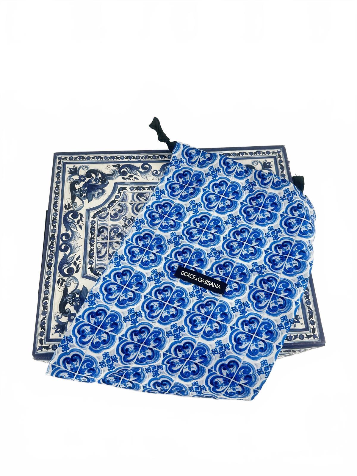 Dolce & Gabbana Maiolica Tile Print Flip Flop Thong Sandal EU 36 | NIB