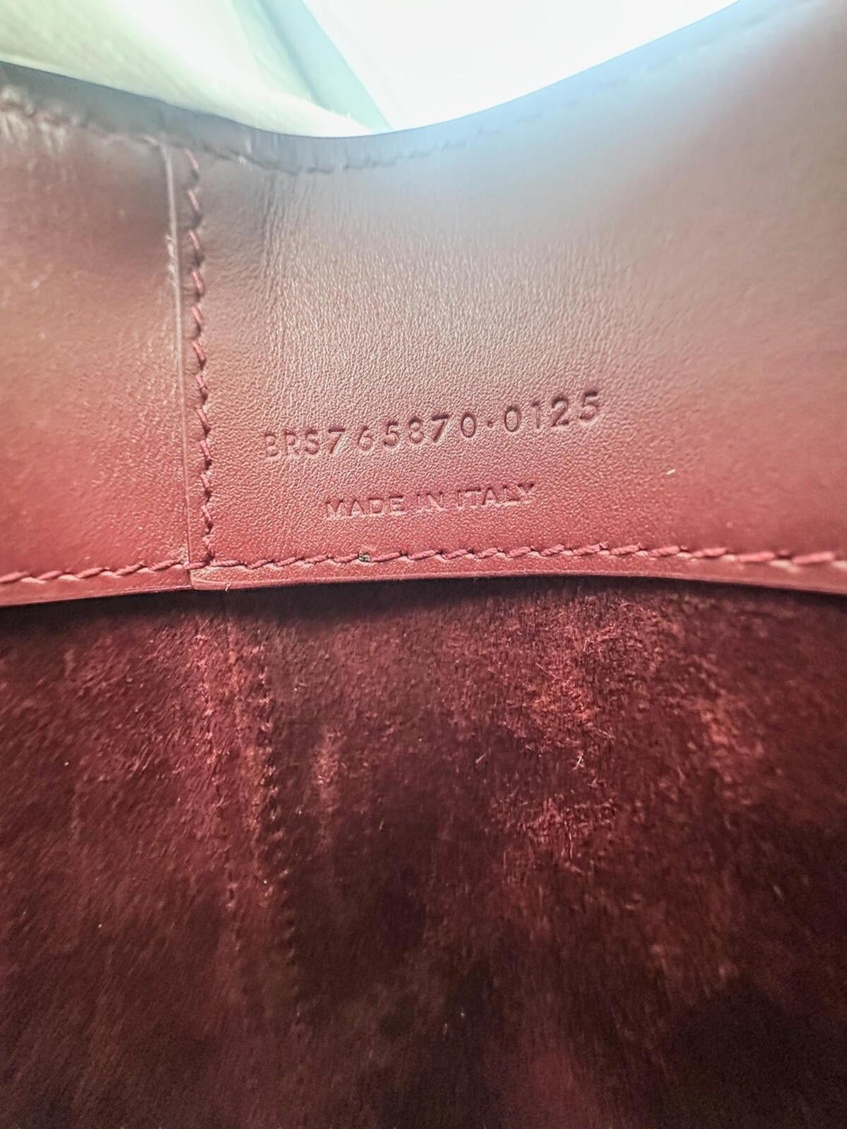 Saint Laurent Le 37 Mini Bordeaux Calfskin Bucket Bag YSL Cassandre | New