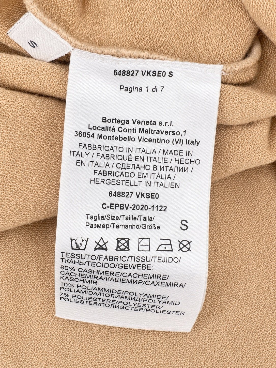 Bottega Veneta Bottega Veneta Cashmere Beaded Open Back Knit Bodysuit Tan S | NWT - Vestir