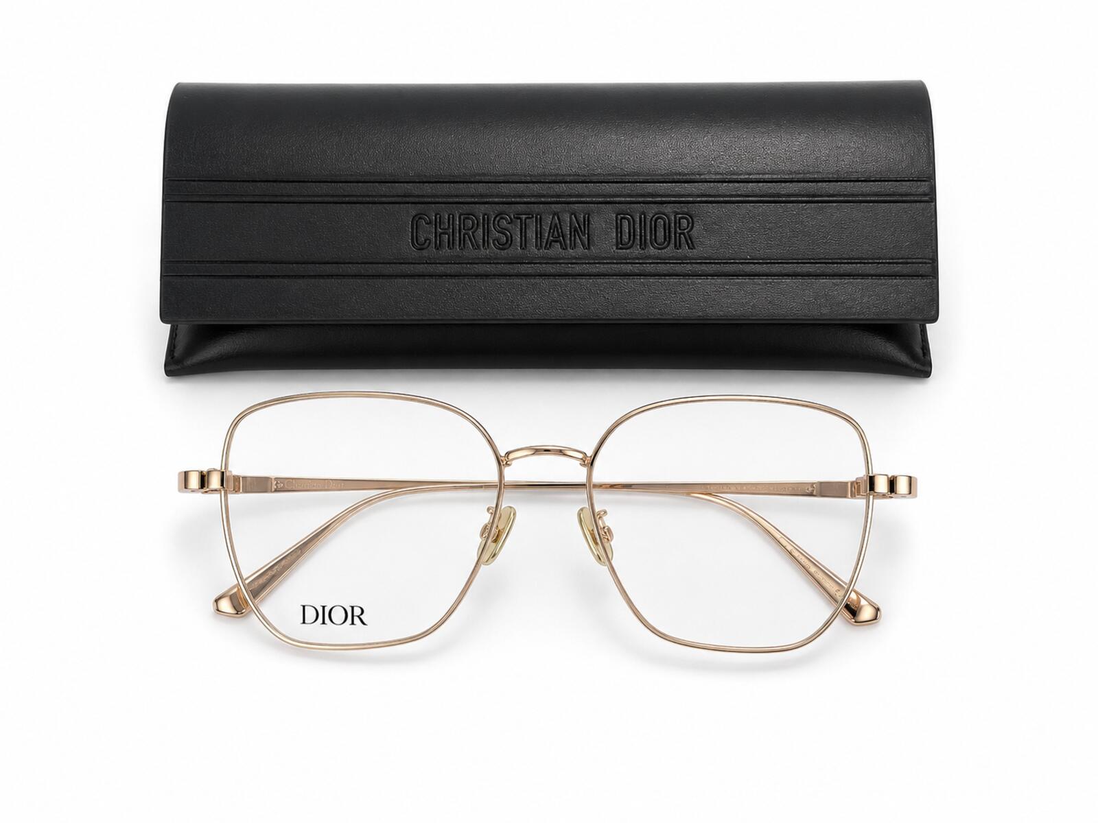 Christian Dior Christian Dior CDiorO S3F E000 Rose Gold Metal Eyeglasses 55-17 | New - Vestir
