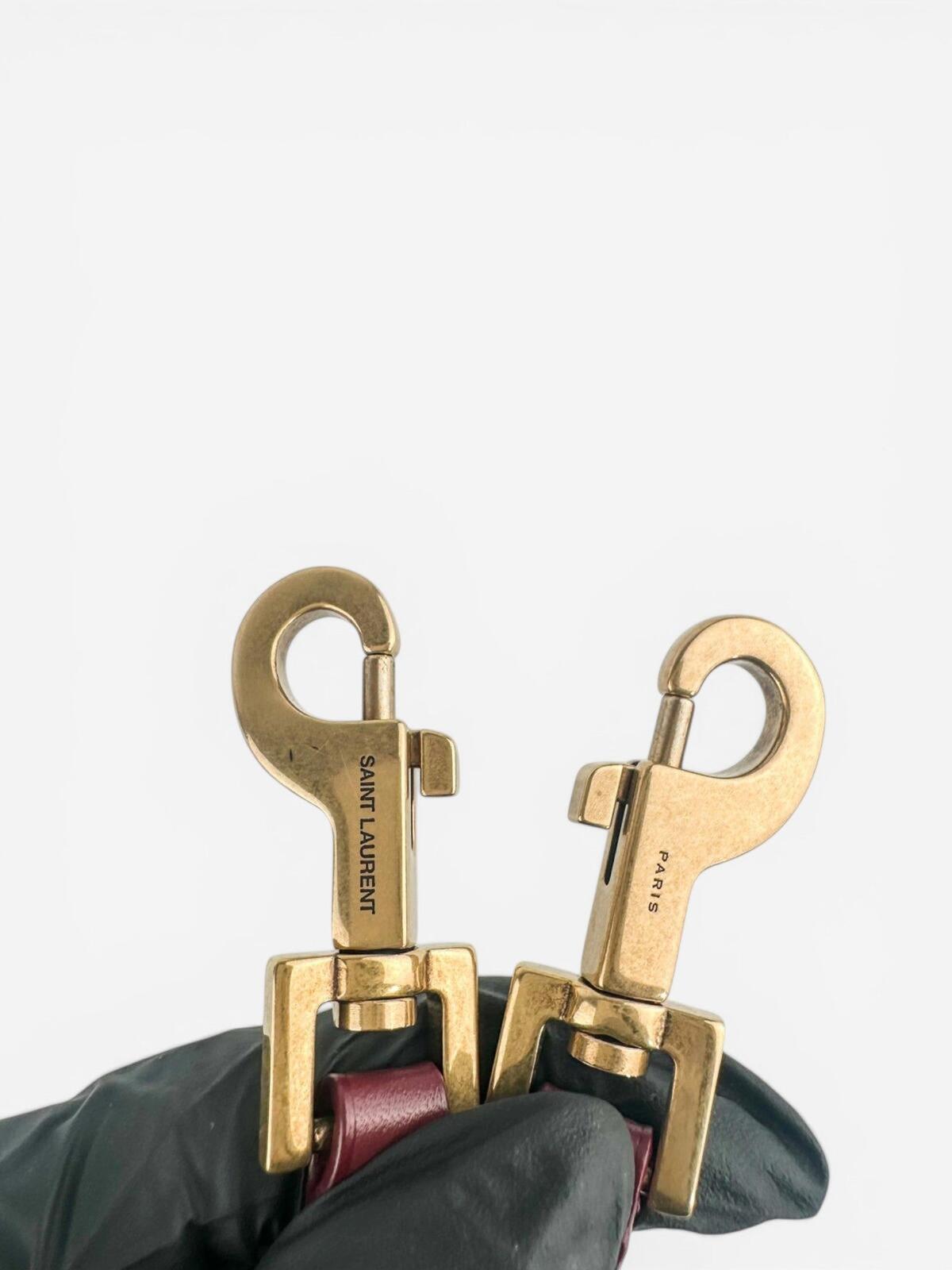 Saint Laurent Le 37 Mini Bordeaux Calfskin Bucket Bag YSL Cassandre | New
