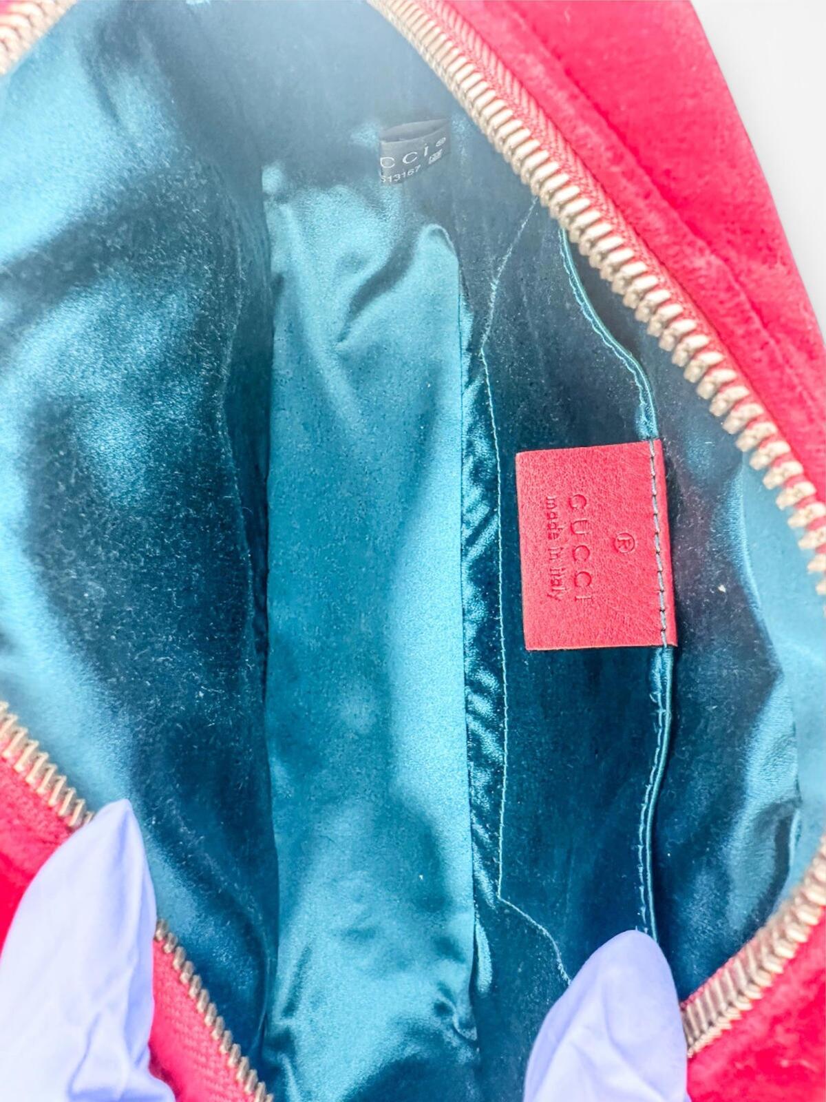 Gucci GG Marmont Red Velvet Camera Bag | Gold Hardware | New