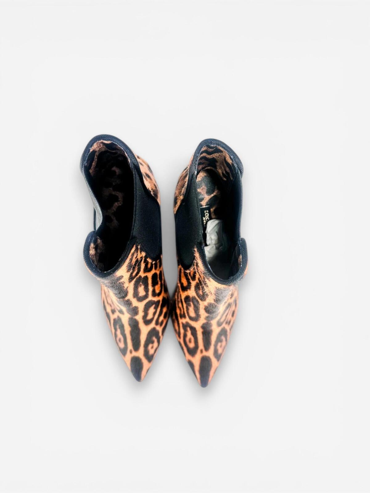 Dolce & Gabbana Dolce & Gabbana Leopard Calf Hair Stiletto Ankle Boot EU 36.5 US 6|NIB - Vestir
