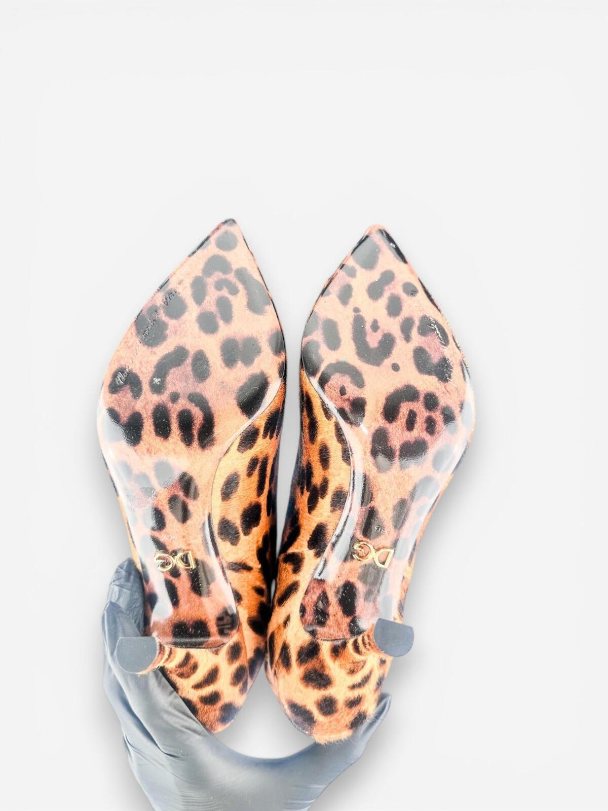 Dolce & Gabbana Dolce & Gabbana Leopard Calf Hair Stiletto Ankle Boot EU 36.5 US 6|NIB - Vestir