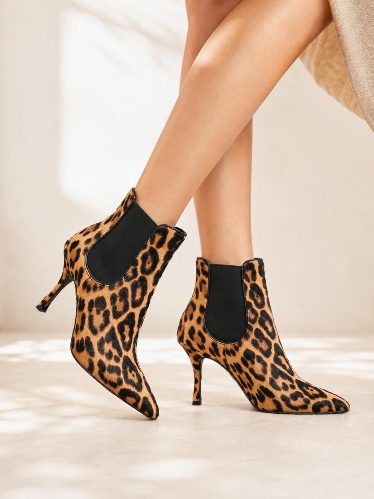 Dolce & Gabbana Dolce & Gabbana Leopard Calf Hair Stiletto Ankle Boot EU 39.5 US 9 | NIB - Vestir