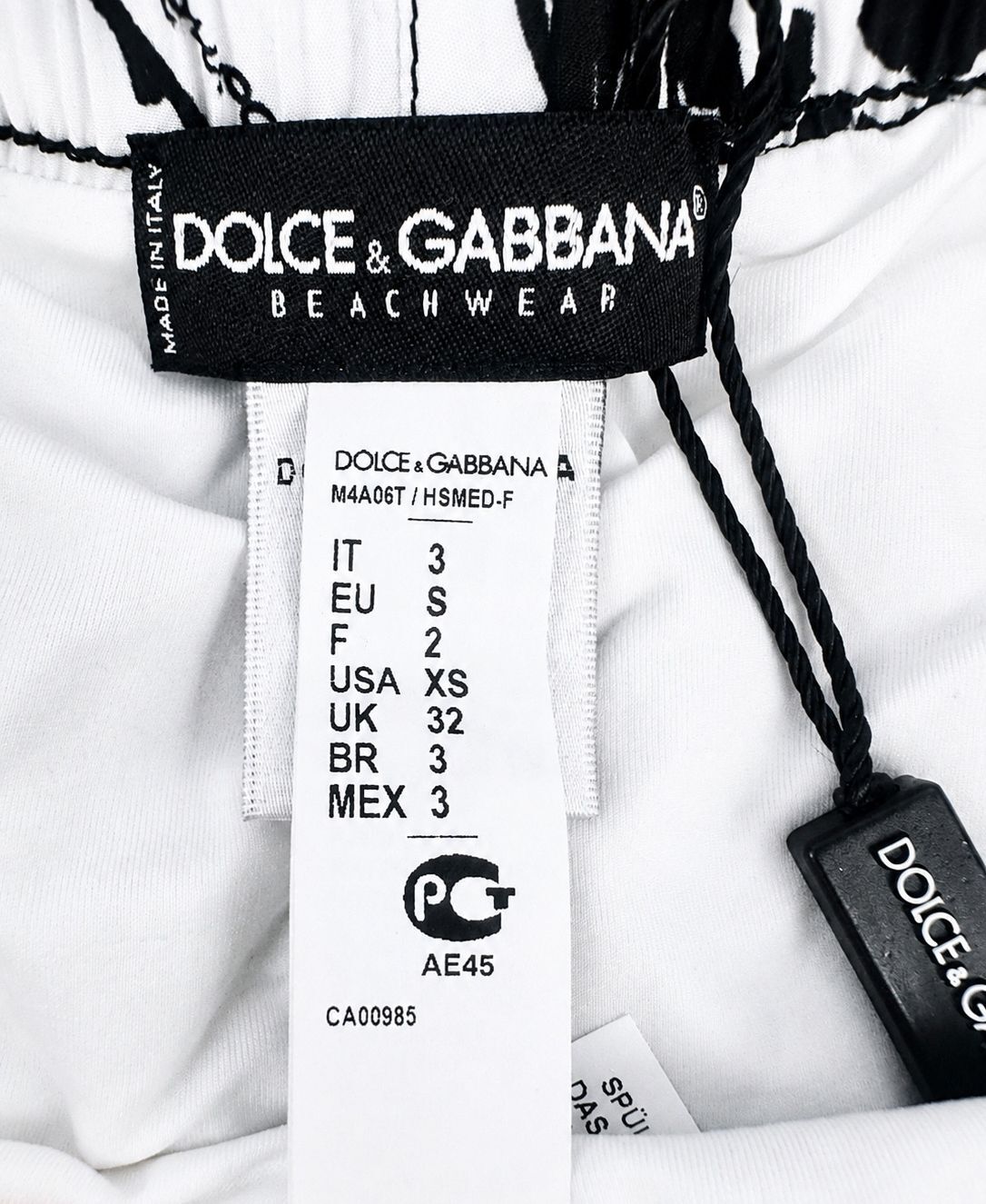 Dolce & Gabbana Dolce & Gabbana Panda Print Swim Shorts Black White Men XS IT 3 | NWT - Vestir
