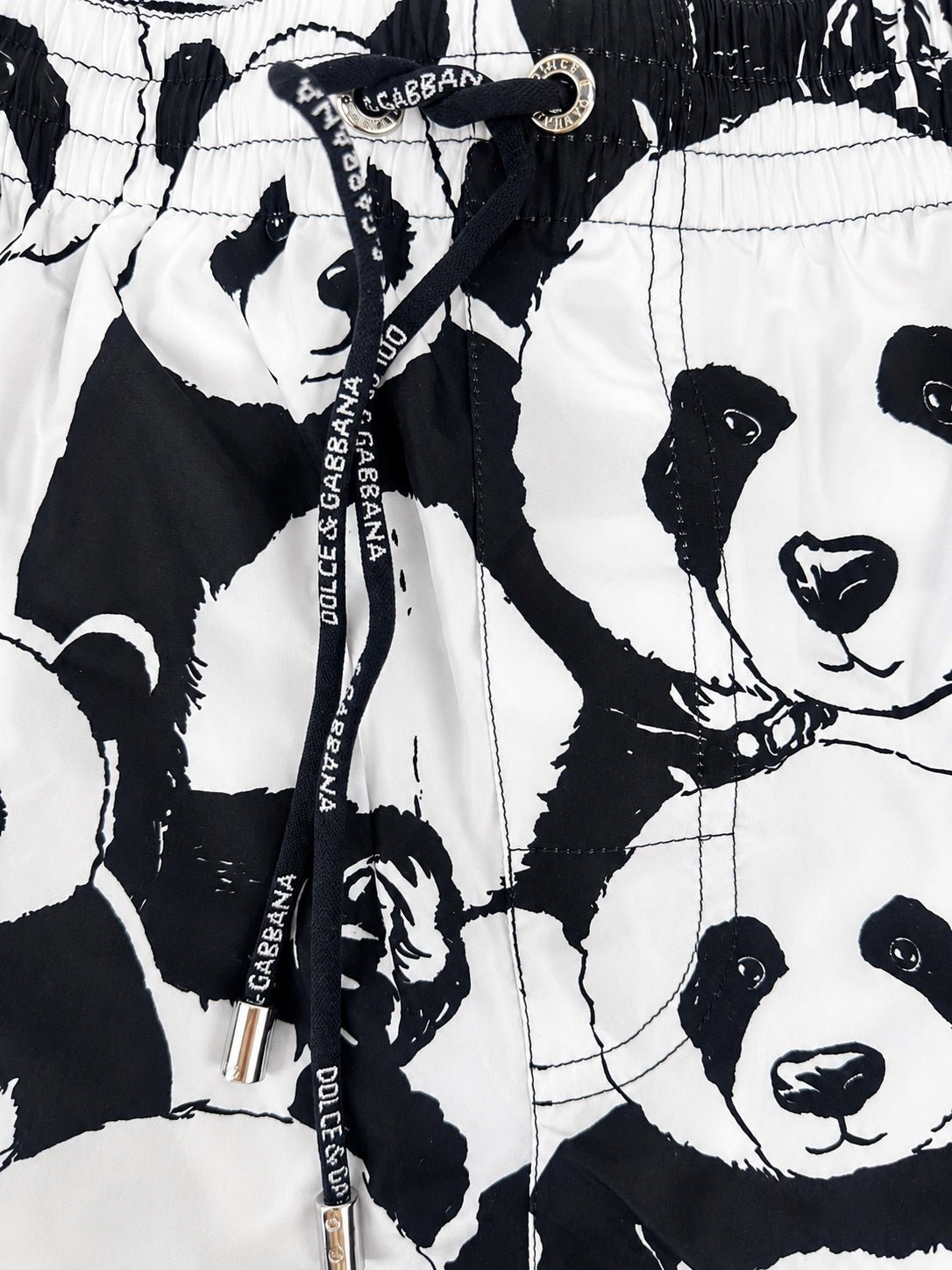 Dolce & Gabbana Dolce & Gabbana Panda Print Swim Shorts Black White Men XS IT 3 | NWT - Vestir