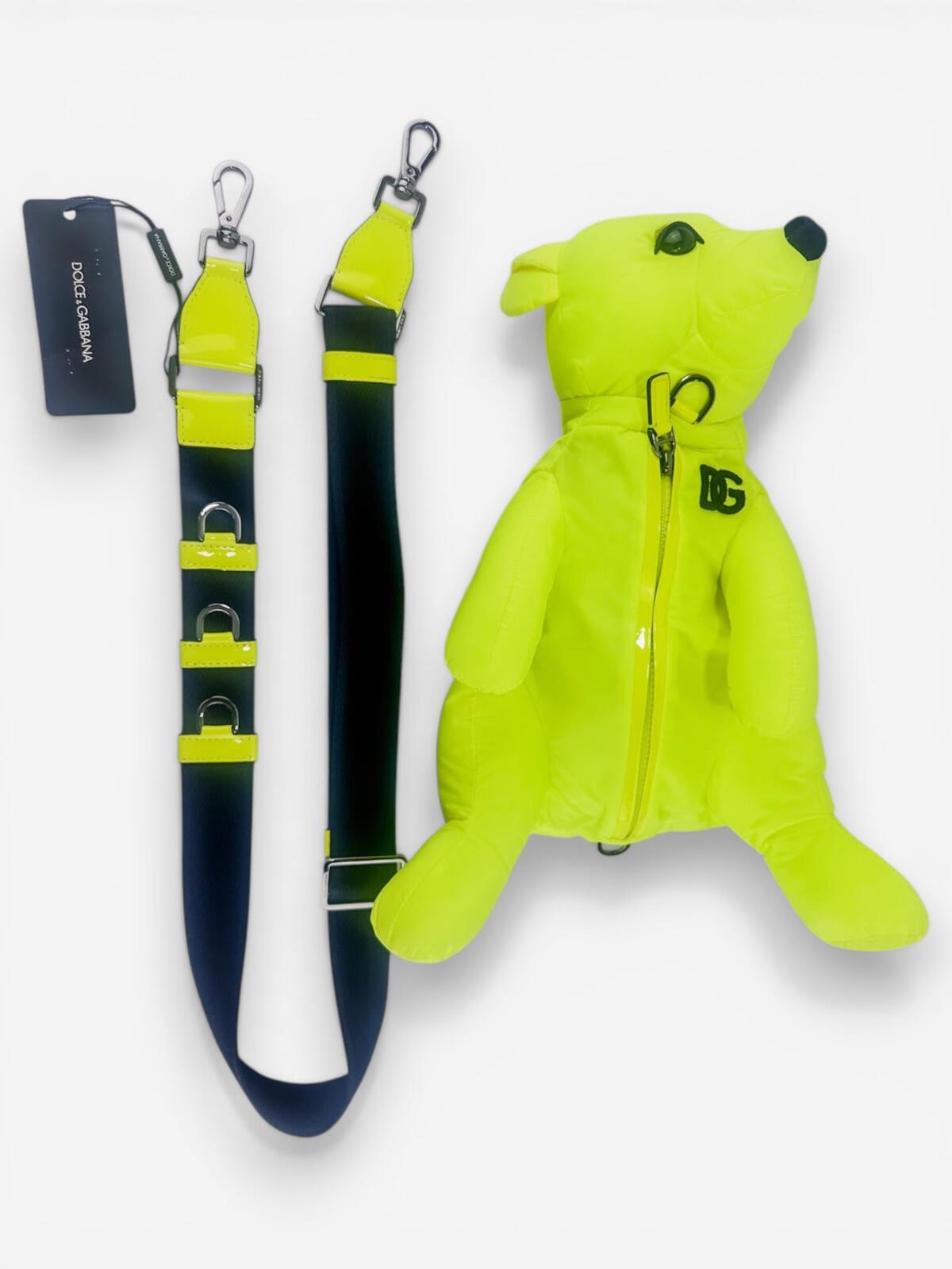 Dolce & Gabbana Dolce & Gabbana Teddy Bear Neon Green Belt Bag | Unisex | NWT - Vestir