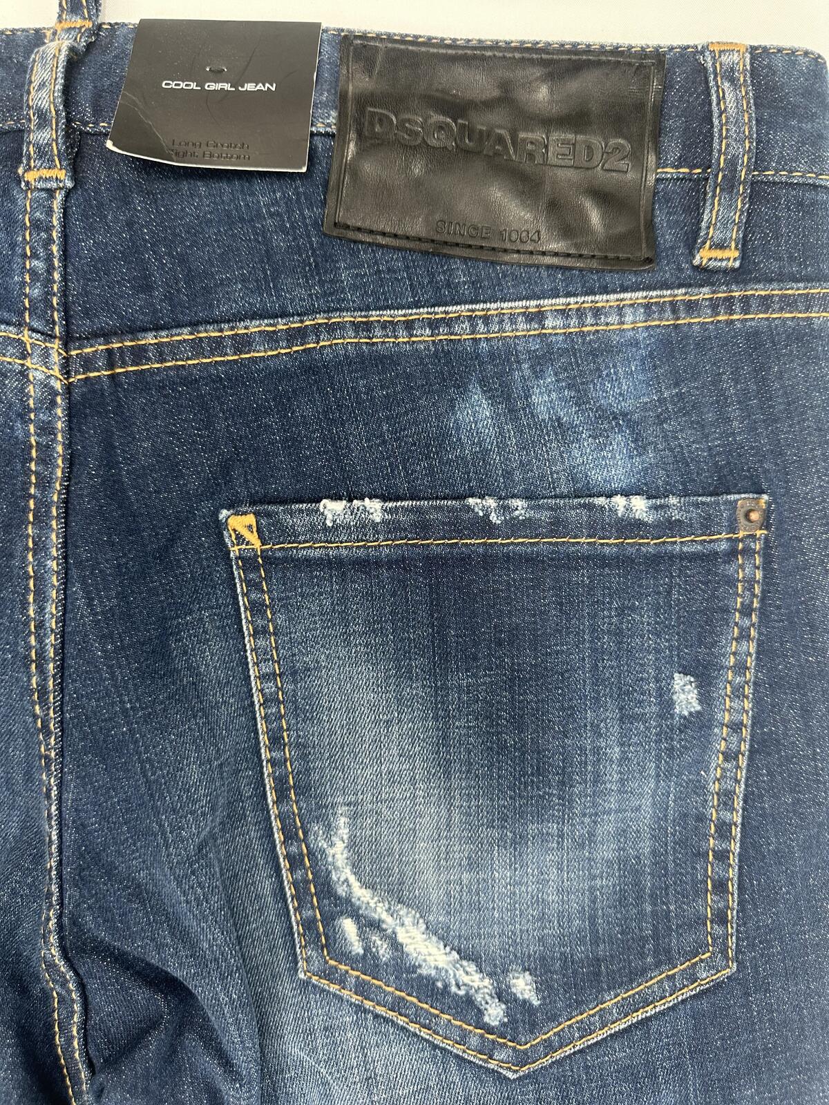Dsquared2 Dsquared2 Cool Girl Jean Embroidered Appliqué Distressed IT38 NWT S72LA0960 - Vestir