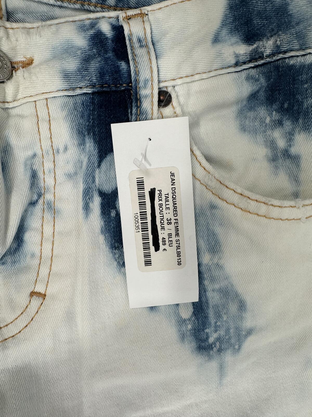 Dsquared2 Dsquared2 Cool Girl Jean Tie-Dye Bleach IT38 Runs Large NWT S75LB0130 - Vestir