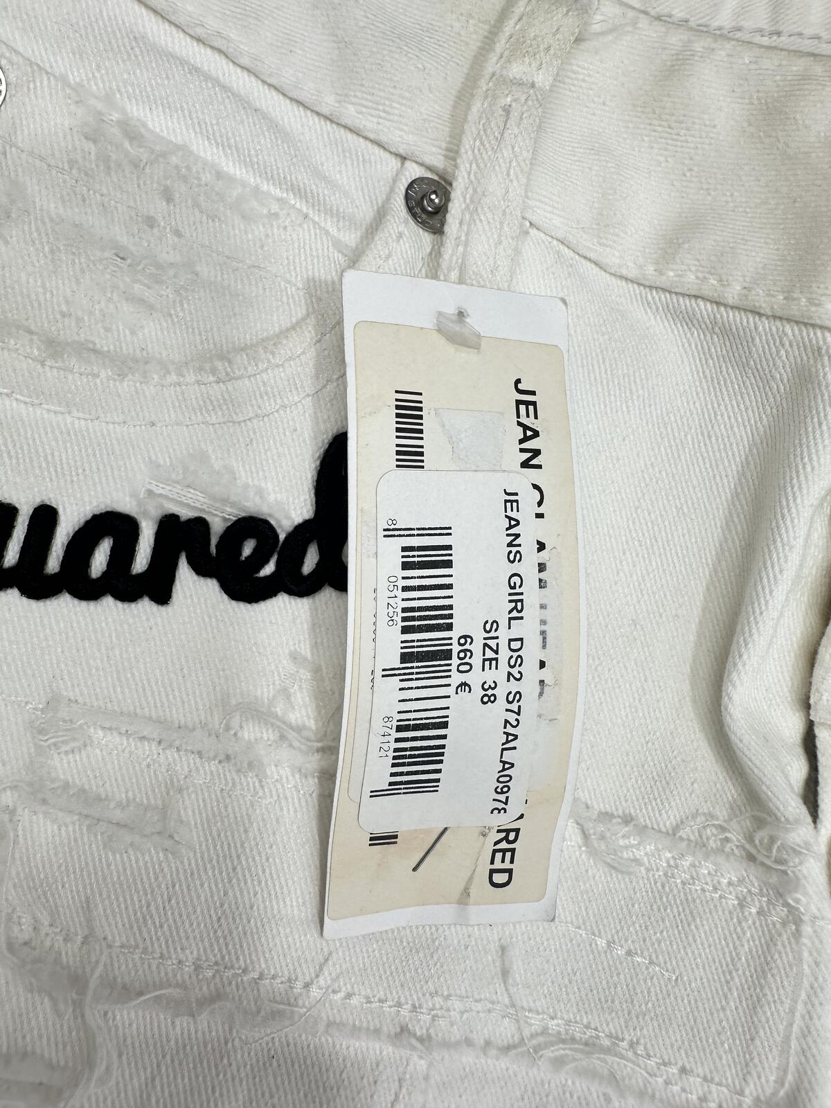 Dsquared2 Dsquared2 Cool Girl White Distressed Keep The Faith Jeans IT 38 | NWT - Vestir