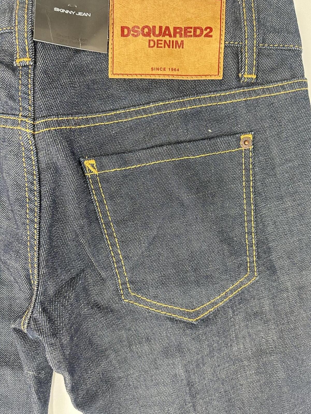 Dsquared2 Dsquared2 Skinny Jean Dark Indigo Ankle Zip Short Crotch IT 40 US 4 | NWT - Vestir