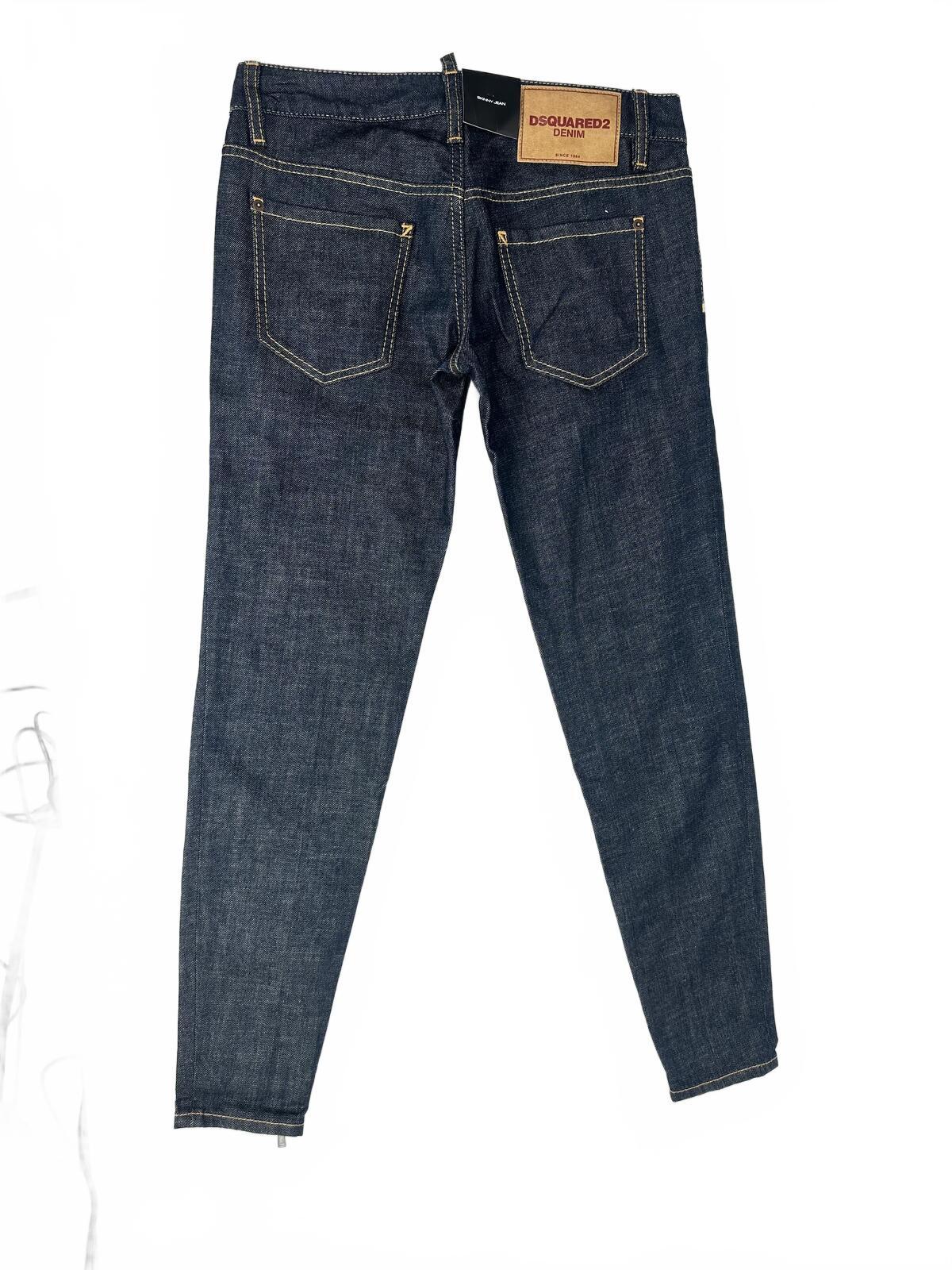 Dsquared2 Dsquared2 Skinny Jean Dark Indigo Ankle Zip Short Crotch IT 40 US 4 | NWT - Vestir