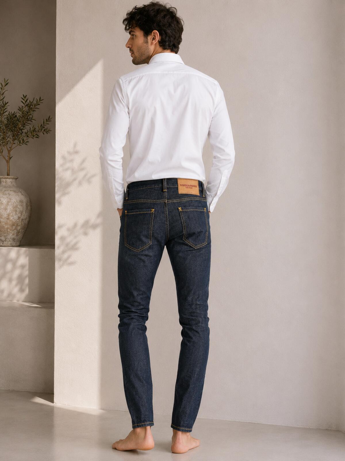 Dsquared2 Dsquared2 Skinny Jean Dark Indigo Ankle Zip Short Crotch IT 40 US 4 | NWT - Vestir