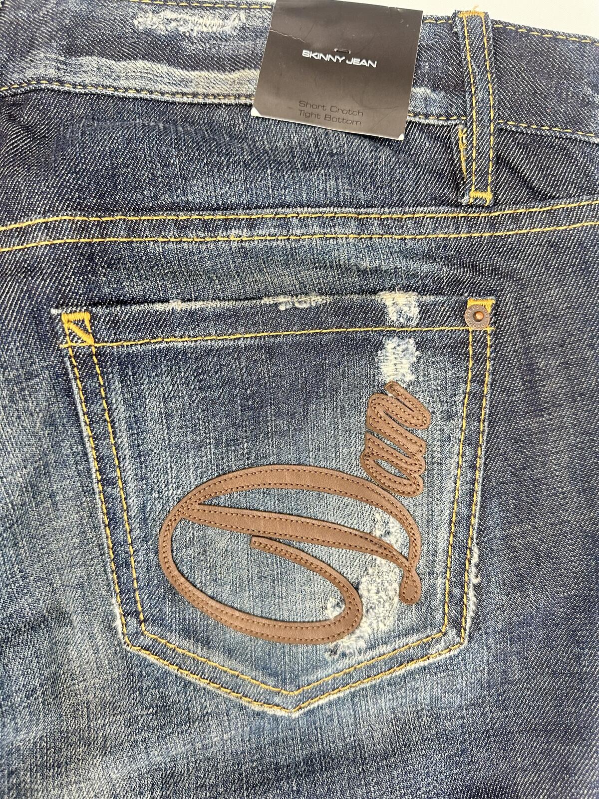Dsquared2 Dsquared2 Skinny Jean Dark Wash Distressed Ankle Zip Men IT 44 | NWT - Vestir