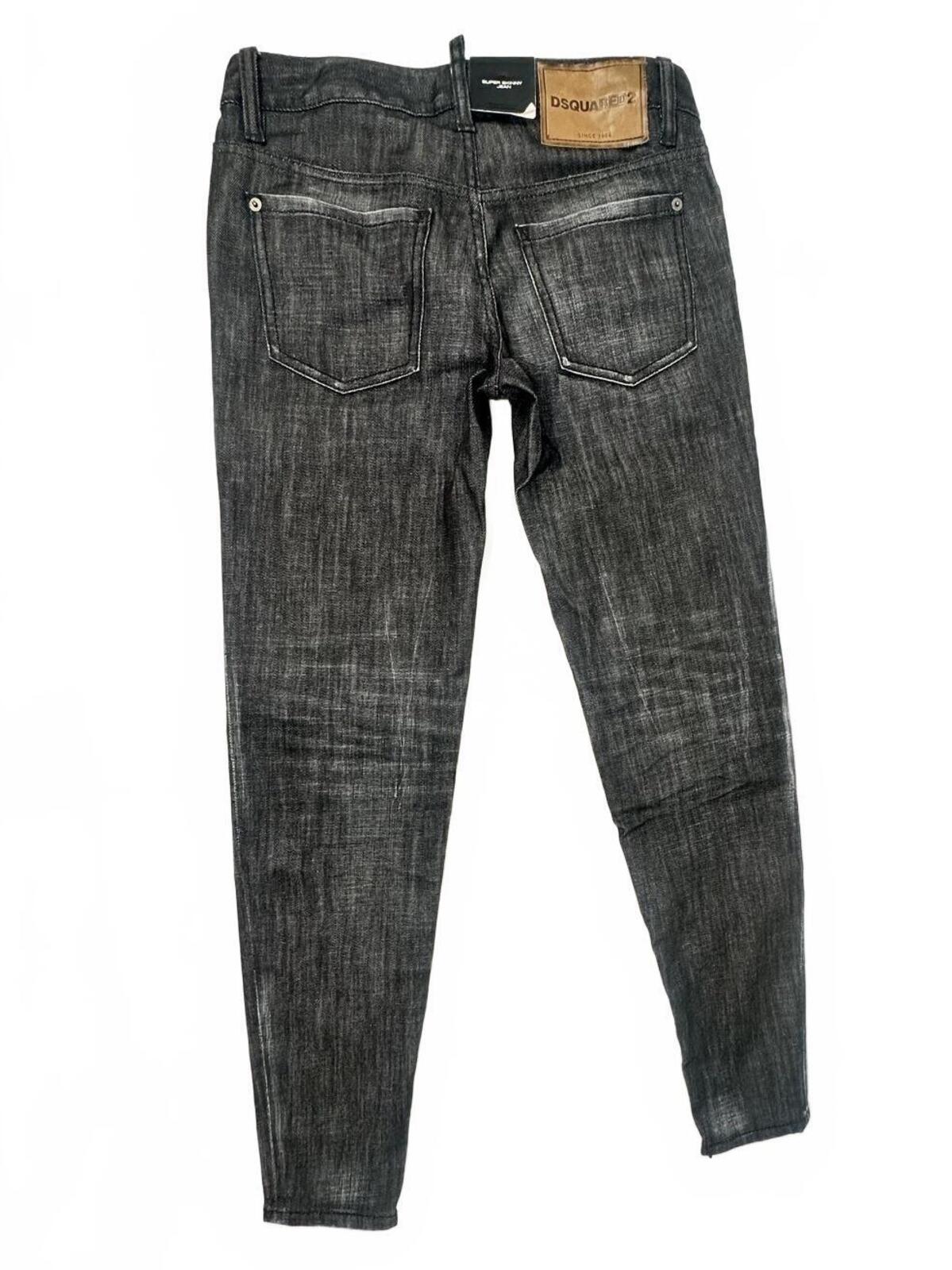 Dsquared2 Dsquared2 Super Skinny Jean Grey Washed Ankle Zip Women IT 38 US 2 | NWT - Vestir