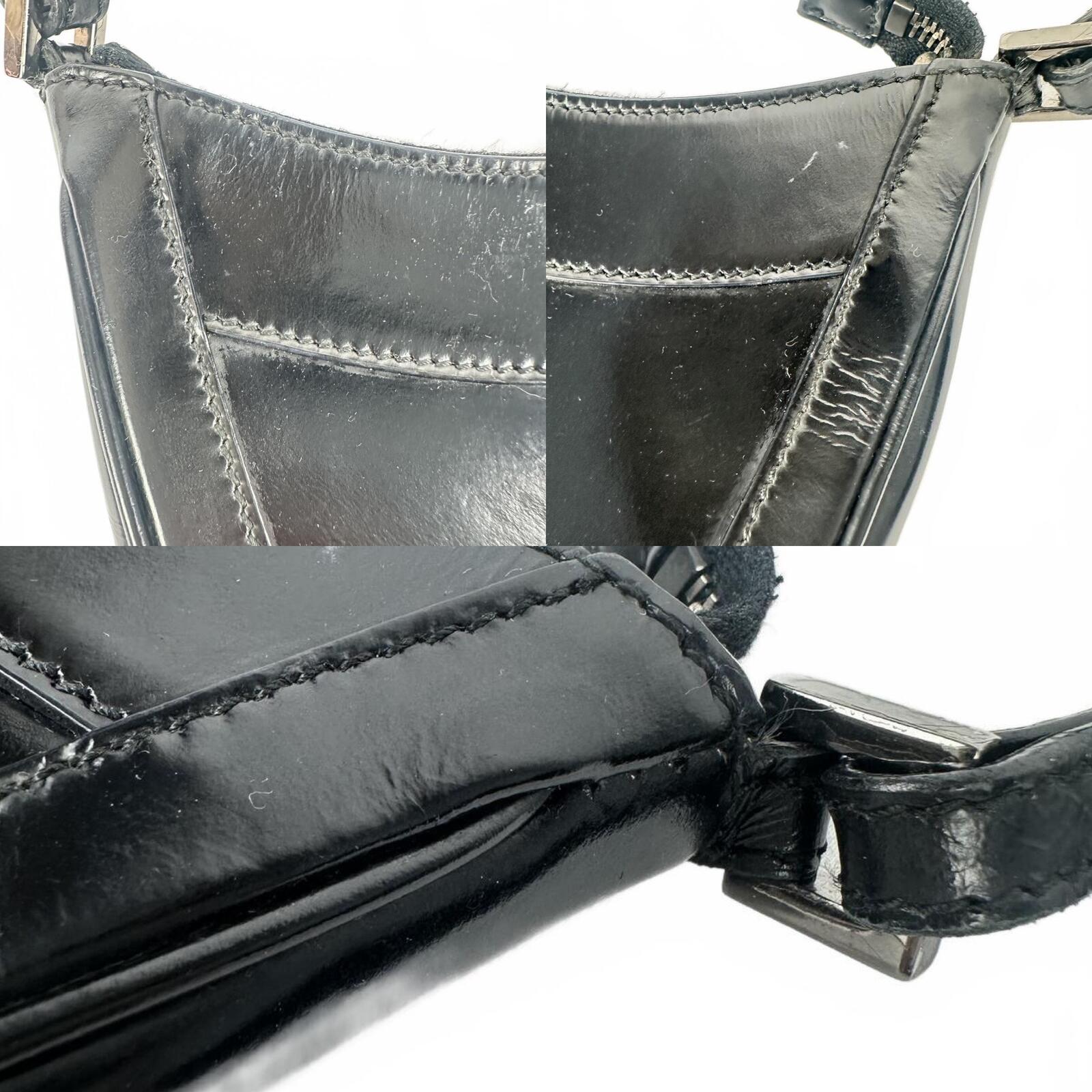 Gucci Gucci Tom Ford Era 1998 Black Patent Leather Hobo Shoulder Bag | Pre-Loved - Vestir