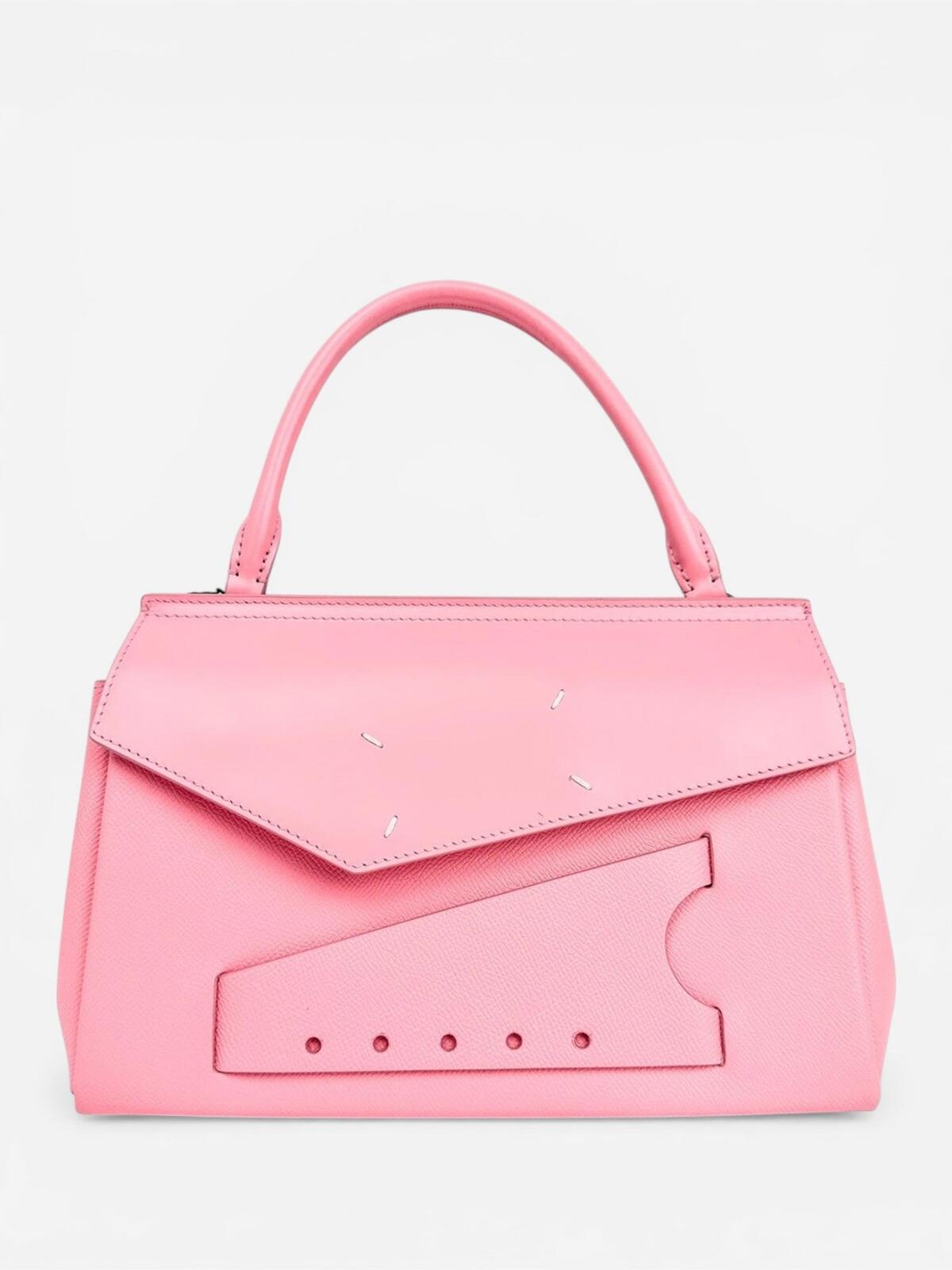 Maison Martin Margiela Maison Margiela Snatched Medium Pink Calfskin Top Handle Bag FW23 | NWT - Vestir
