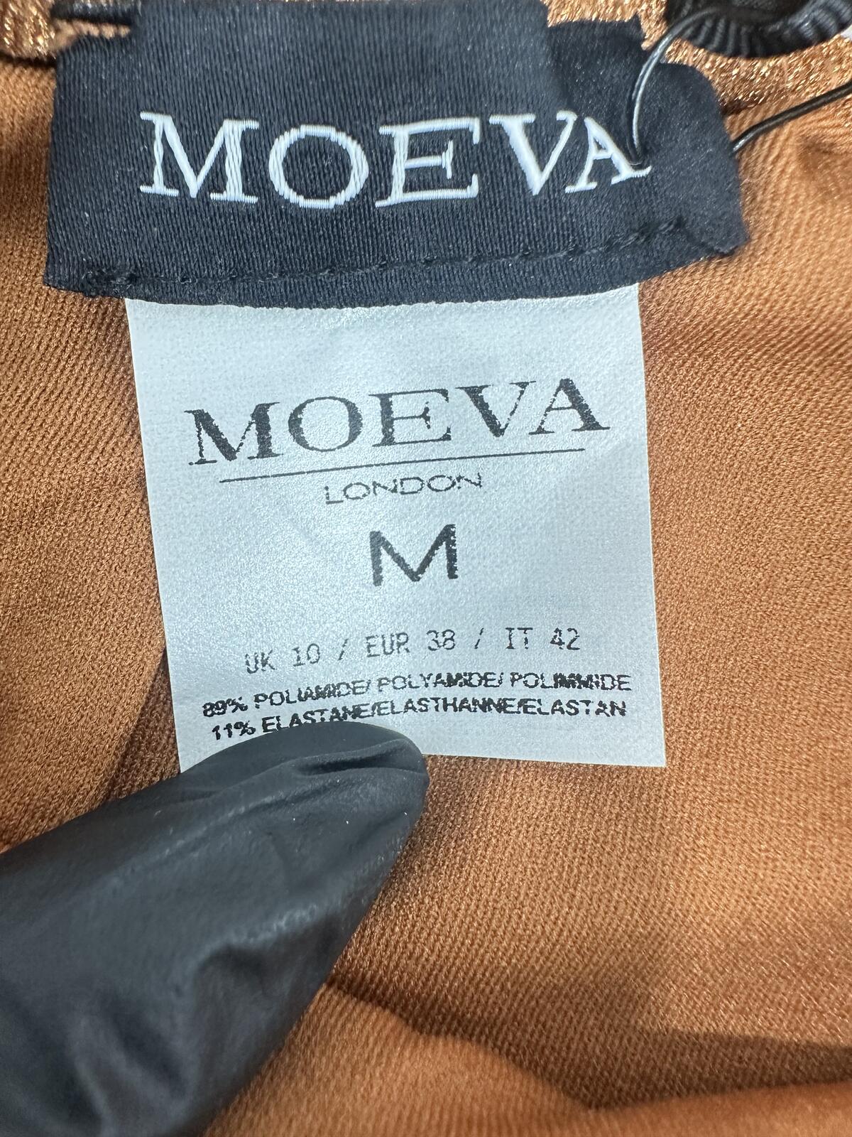 MOEVA MOEVA Bridget Halterneck One-Piece Swimsuit Metallic Bronze Brown M | NWT - Vestir