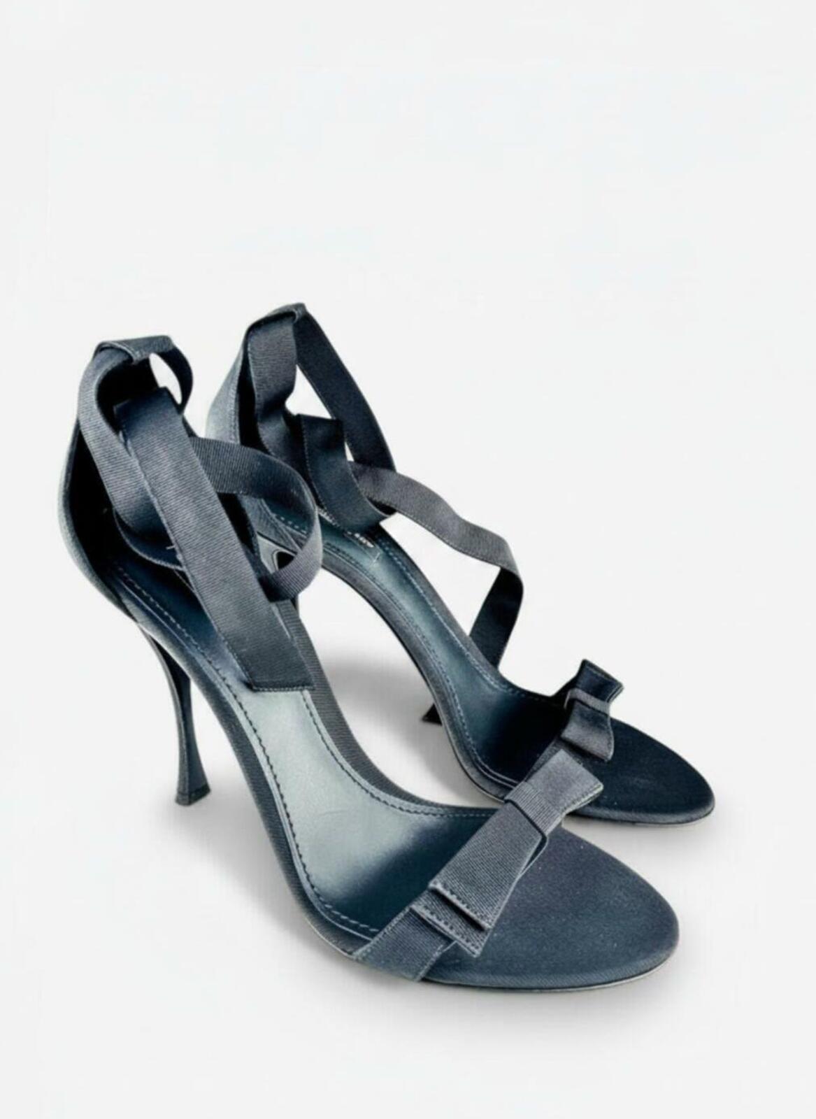 Dolce & Gabbana Black Strappy Heeled Sandals EU 40 US 9 | NIB | Italy