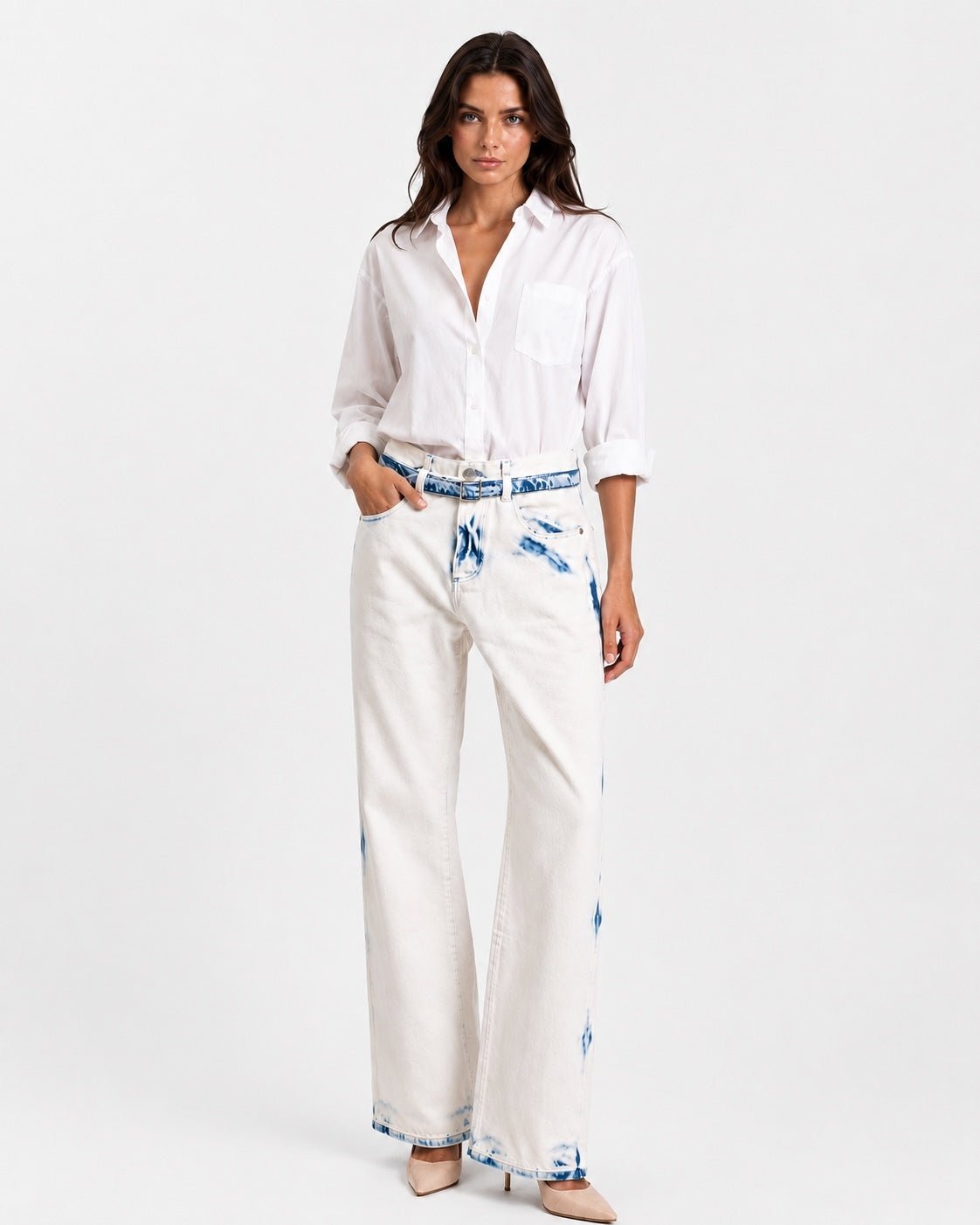 Proenza Schouler Proenza Schouler Ellsworth Bleached Low Rise Loose Jeans W28 Belted | NWT - Vestir