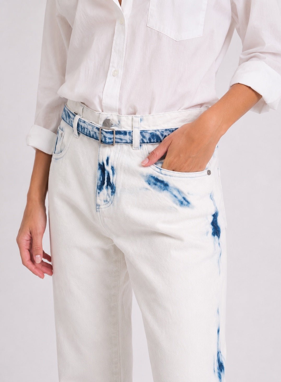 Proenza Schouler Proenza Schouler Ellsworth Bleached Low Rise Loose Jeans W28 Belted | NWT - Vestir