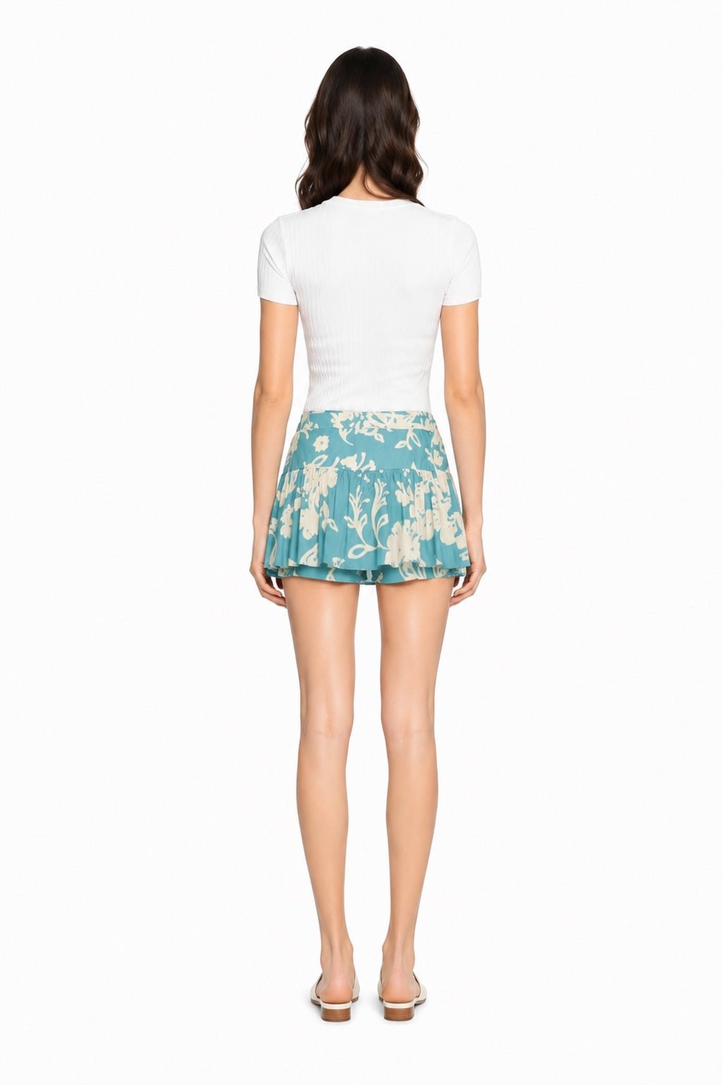 RED Valentino REDValentino Hawaii Print Cotton Mini Skort Blue IT 38 US 2 XS | NWT - Vestir