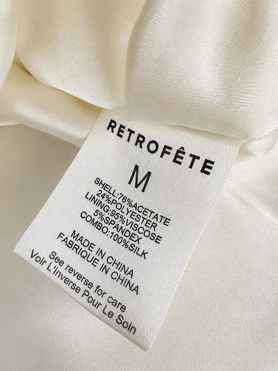 Retrofête Retrofête Lorelai Satin Midi Dress | White High Slit Ruffle | M | NWT - Vestir