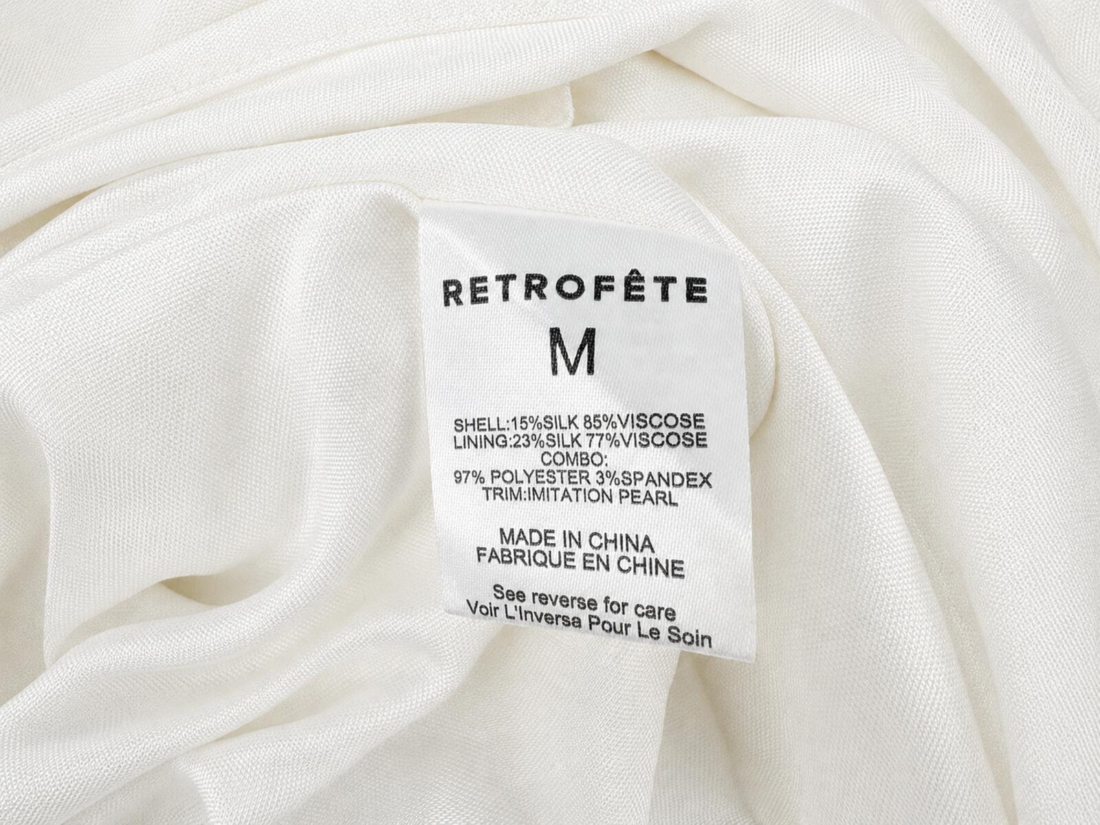 Retrofête Retrofête Maryam Pearl Embellished Halter Maxi Dress White Size M | NWT - Vestir