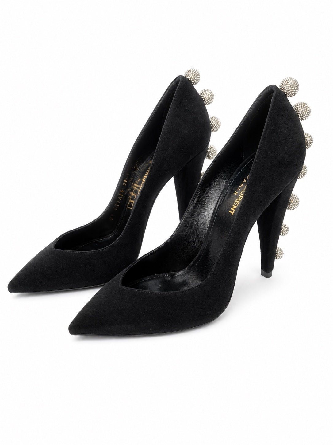 Saint Laurent Saint Laurent Era 110 Ball Strass Crystal Pumps Black Suede EU 39 | NIB - Vestir