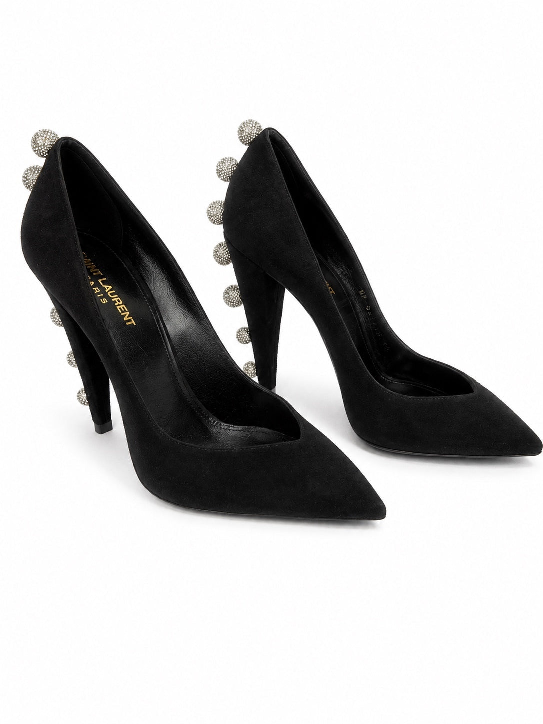 Saint Laurent Saint Laurent Era 110 Ball Strass Crystal Pumps Black Suede EU 39 | NIB - Vestir