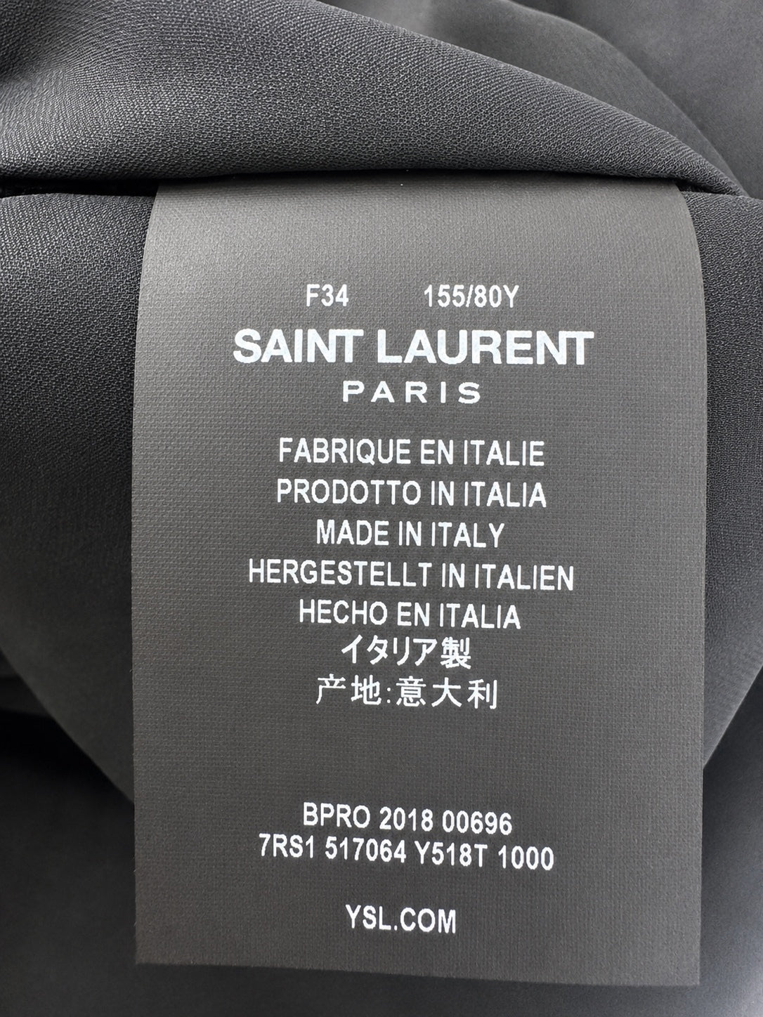 Saint Laurent Saint Laurent One Shoulder Jacquard Draped Mini Dress Black FR 34 | NWT - Vestir