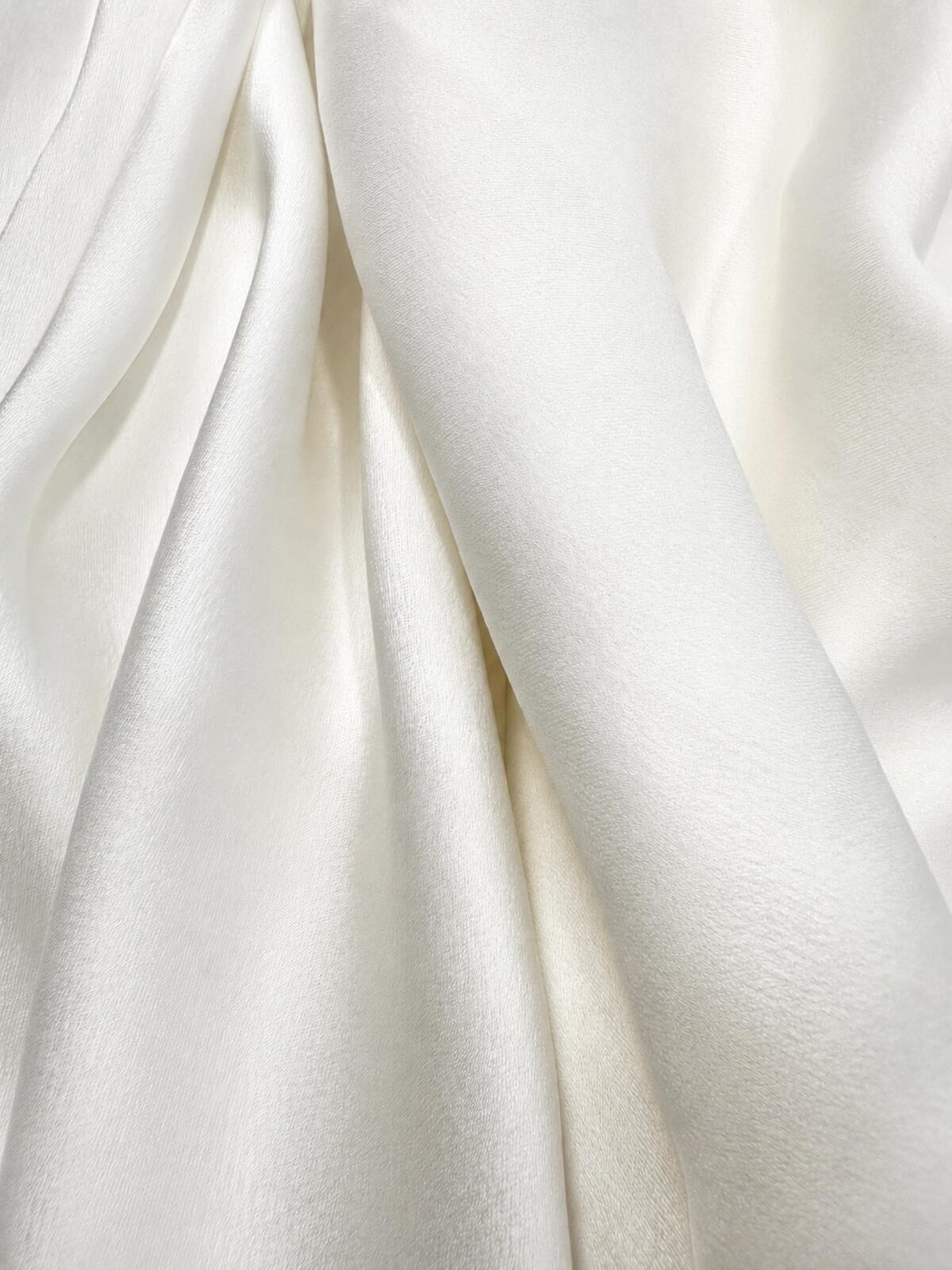 Jonathan Simkhai Simkhai Finley Satin-Crepe Draped Cowl Gown White US 6 | NWT - Vestir