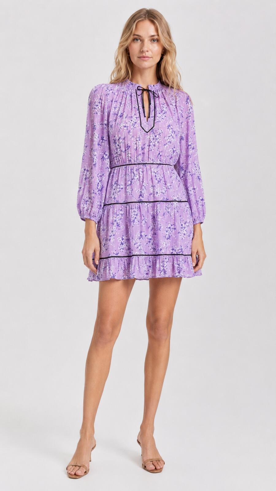 Ulla Johnson Ulla Johnson Brienne Floral Mini Dress Lilac Purple US 8 M | NWT - Vestir