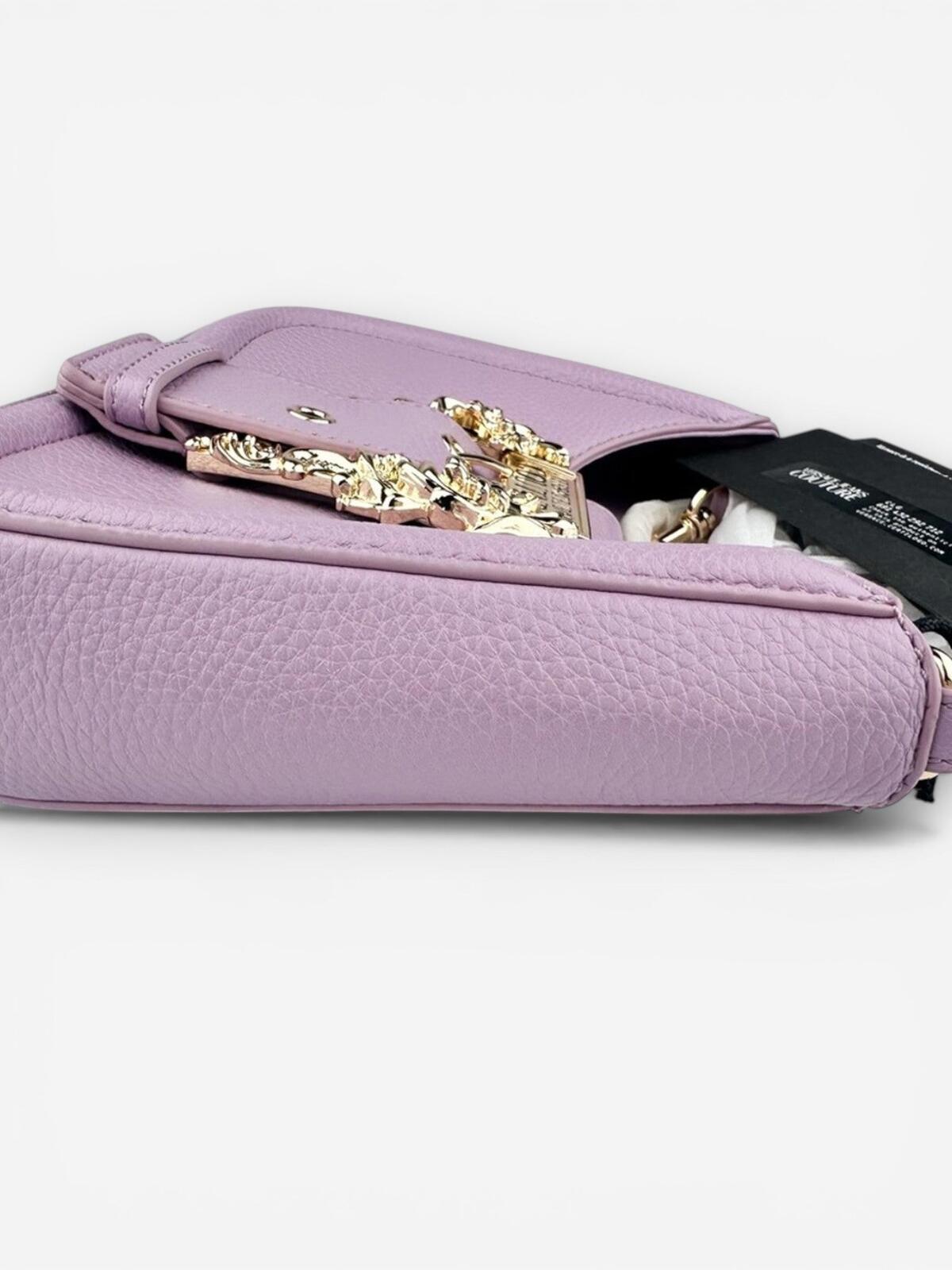 Versace Jeans Collection Versace Jeans Couture Lilac Shoulder Bag | Gold Buckle Chain Strap | NWT - Vestir
