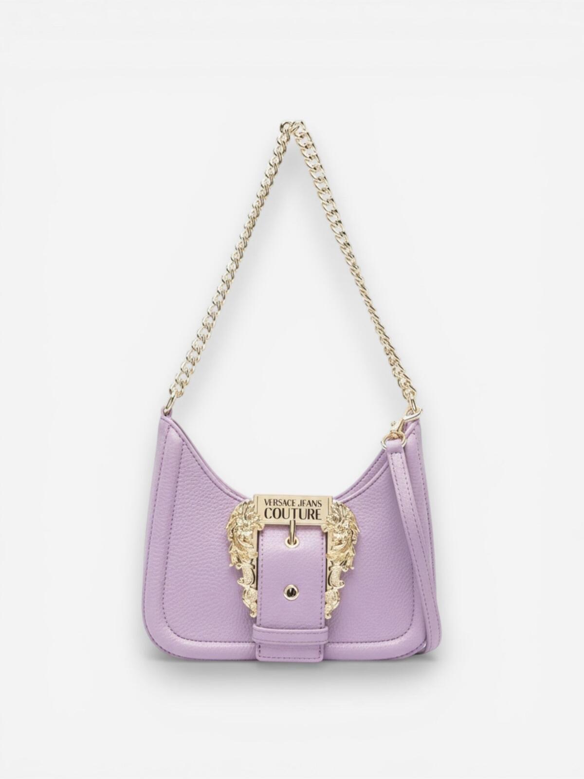 Versace Jeans Collection Versace Jeans Couture Lilac Shoulder Bag | Gold Buckle Chain Strap | NWT - Vestir