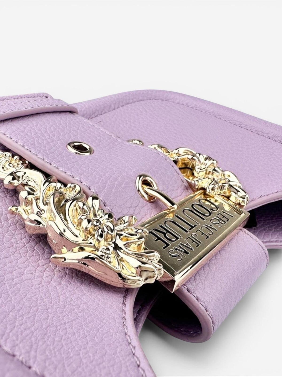 Versace Jeans Collection Versace Jeans Couture Lilac Shoulder Bag | Gold Buckle Chain Strap | NWT - Vestir