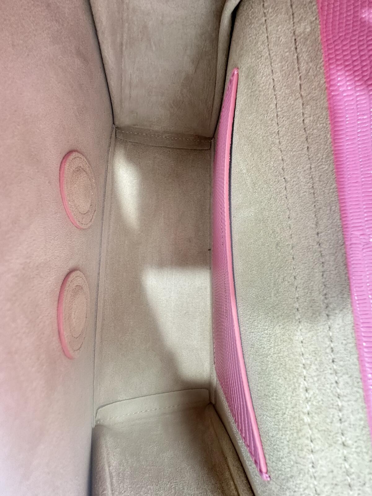 WANDLER Wandler Georgia Pink Lizard-Embossed Leather Shoulder Bag | NWT - Vestir