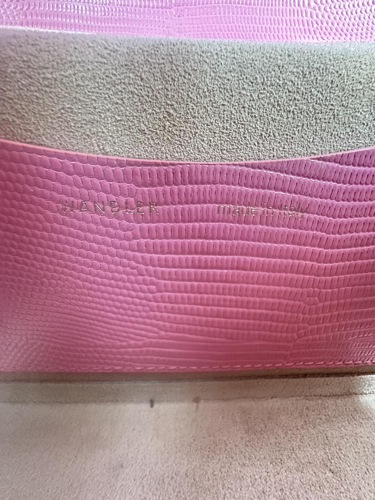 WANDLER Wandler Georgia Pink Lizard-Embossed Leather Shoulder Bag | NWT - Vestir