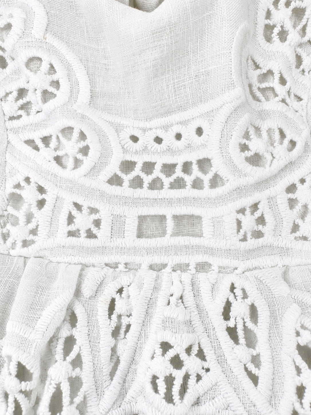 Zimmermann Zimmermann Vacay Lace Mini Dress White Linen Cutout Broderie Anglaise NWT AU 2 - Vestir